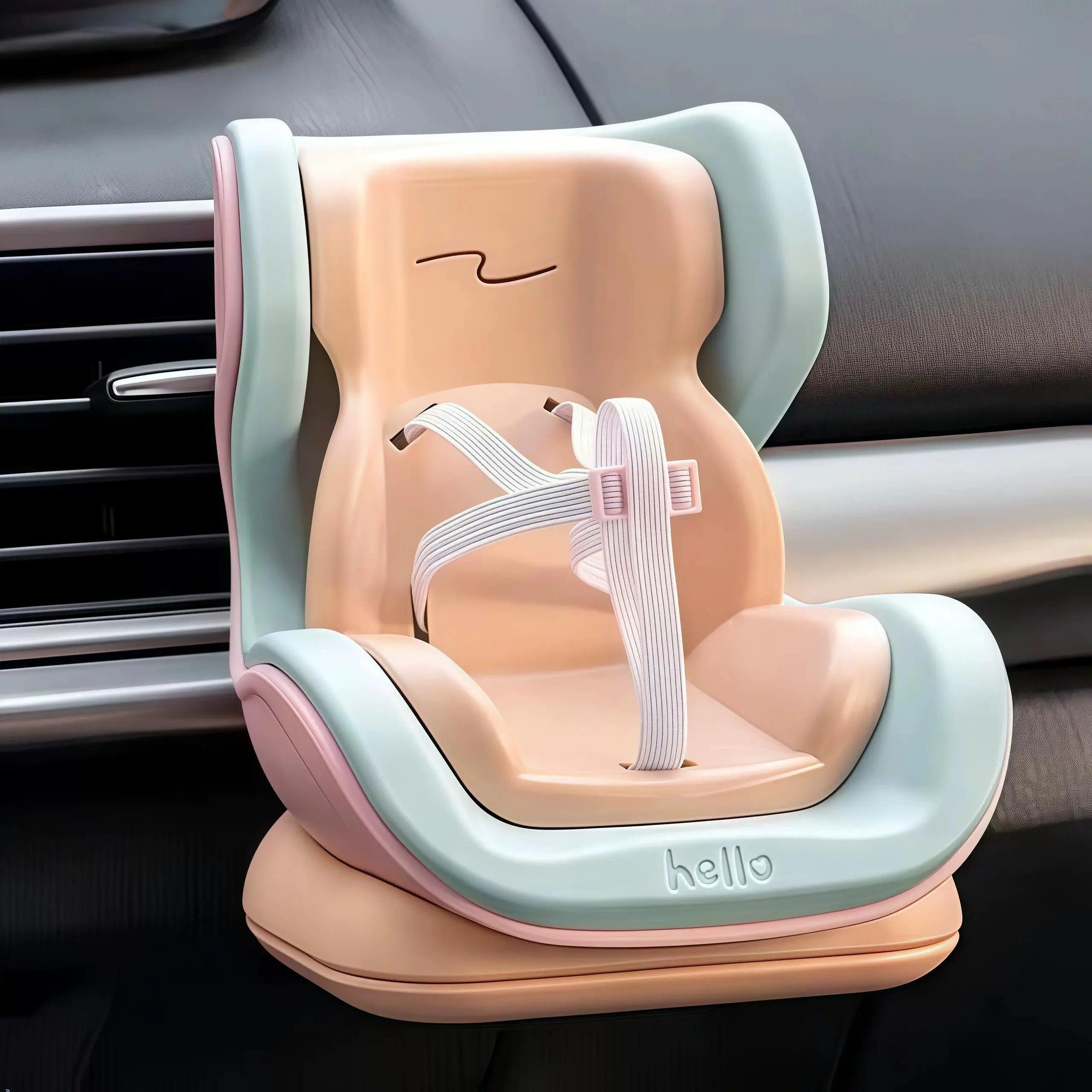 [FREE Accessories Included] Mini Doll Car Seat for Labubu Mini Chair Secure Doll Holder for Air Vent & Dashboard Fits Labubu & Jellycat & Plush Toys Accessory Easy Installation Fun Decoration Emotional Value Summervibes