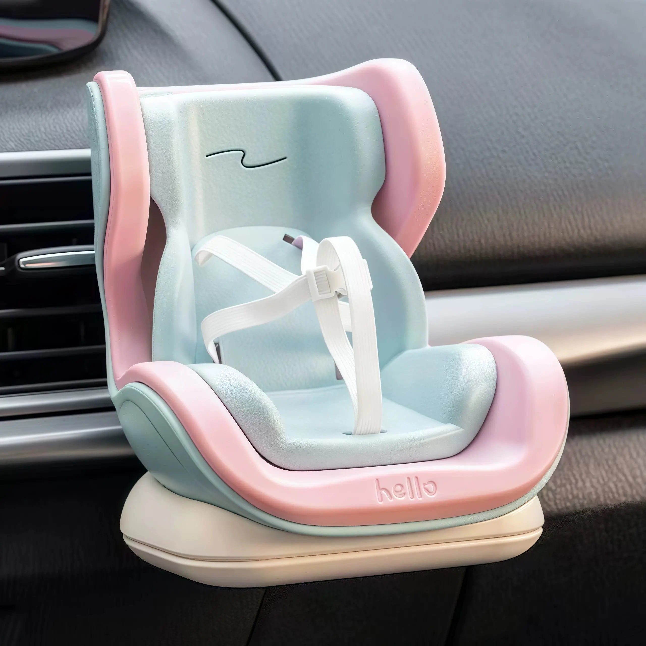 [FREE Accessories Included] Mini Doll Car Seat for Labubu Mini Chair Secure Doll Holder for Air Vent & Dashboard Fits Labubu & Jellycat & Plush Toys Accessory Easy Installation Fun Decoration Emotional Value Summervibes