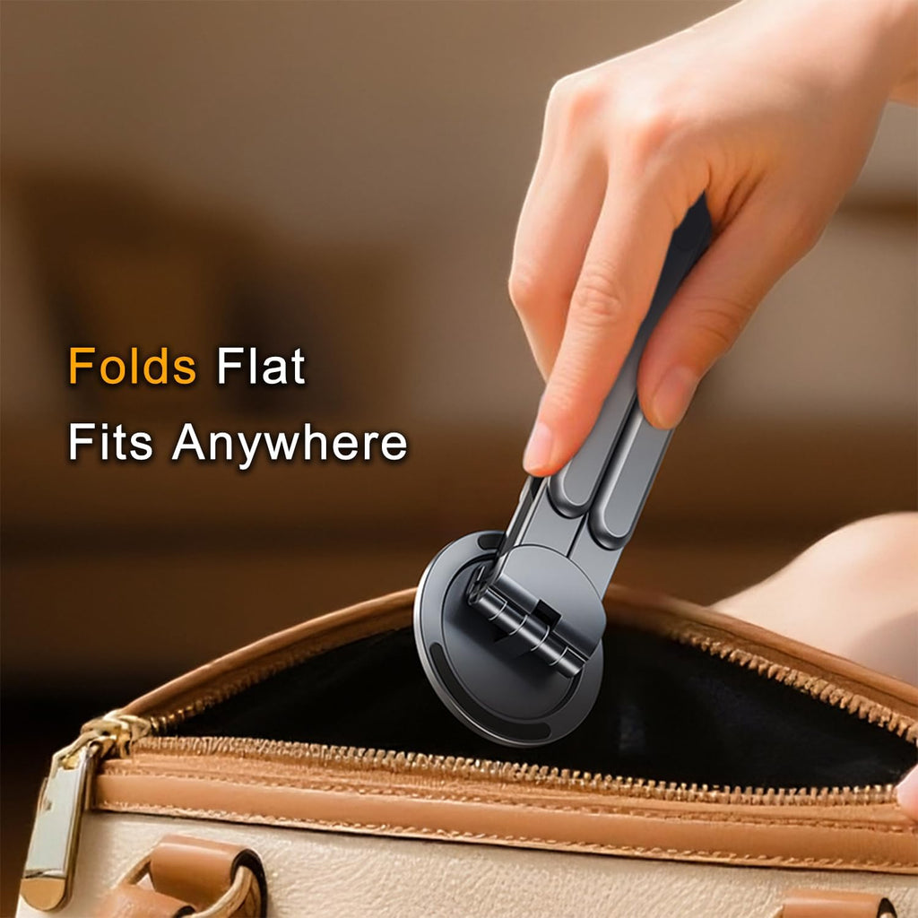 Metal Laptop Stand, 3-In-1 Magnetic Foldable Tablet Phone Holder | Pocket-Sized & Portable, Adjustable Laptop Riser for Desk, N55 Powerful Magnets, Ergonomic View Mount for Home Office, Travel