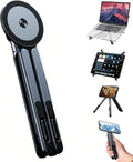 Metal Laptop Stand, 3-In-1 Magnetic Foldable Tablet Phone Holder | Pocket-Sized & Portable, Adjustable Laptop Riser for Desk, N55 Powerful Magnets, Ergonomic View Mount for Home Office, Travel
